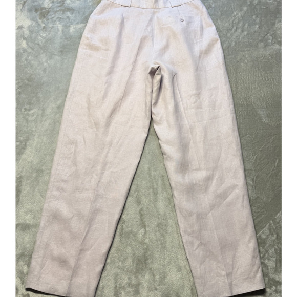 Giorgio Sant' Angelo Linen Blend Tan Wide Leg High-Waisted Dress Pants Size 16 - Picture 13 of 15